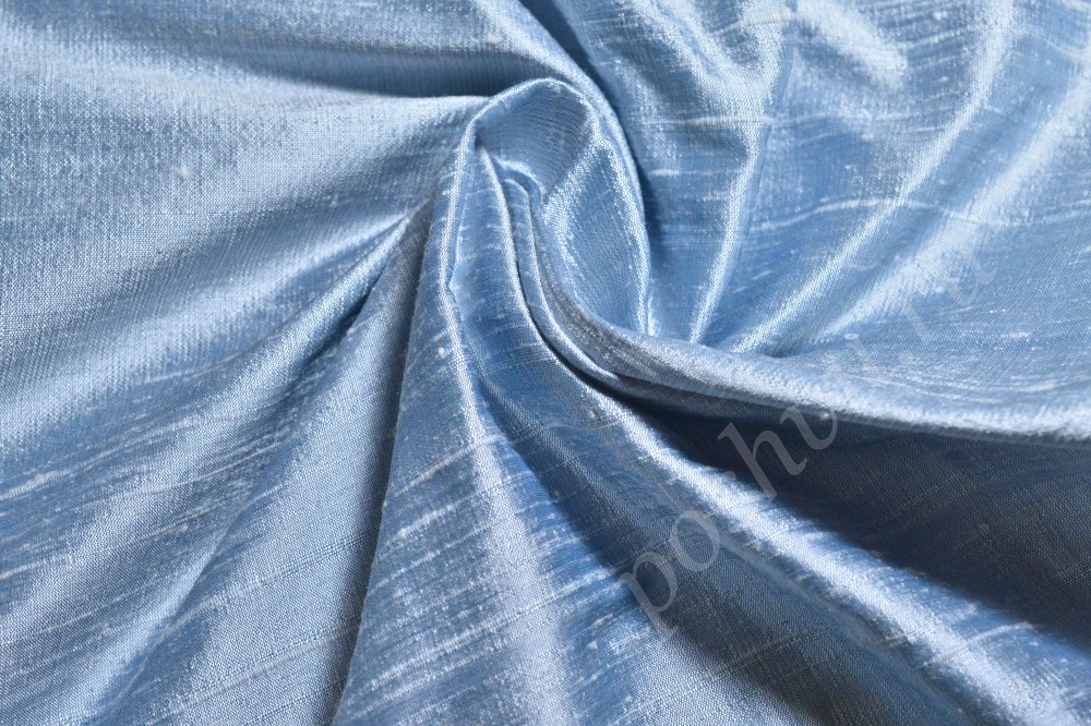 Ткань дикий шелк небесно-голубого оттенка