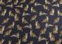 Ткань вискоза черного цвета в изящных кошках леопардовой окраски