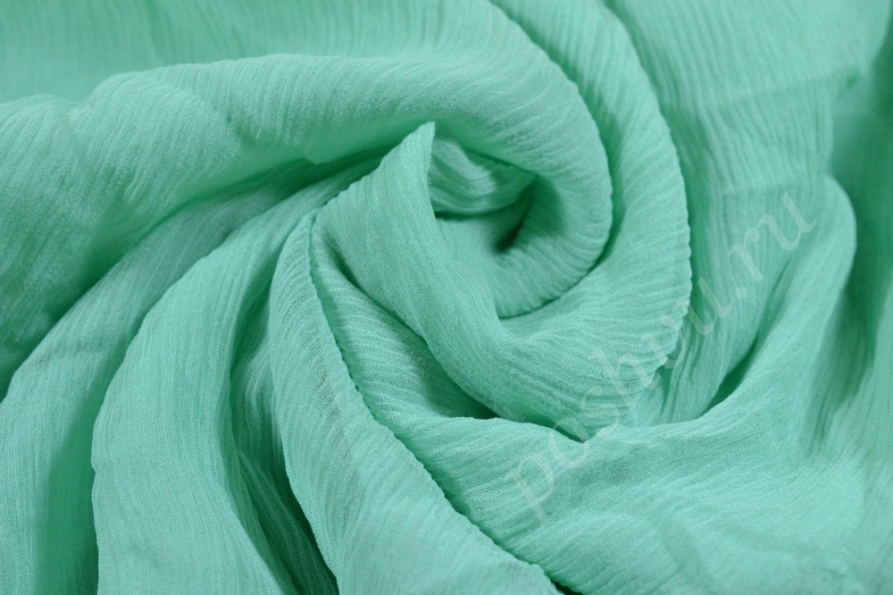 Ткань шелк-дюшес бирюзового цвета