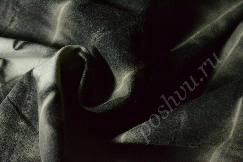 Ткань хлопок черно-серого оттенка с необычным рисунком