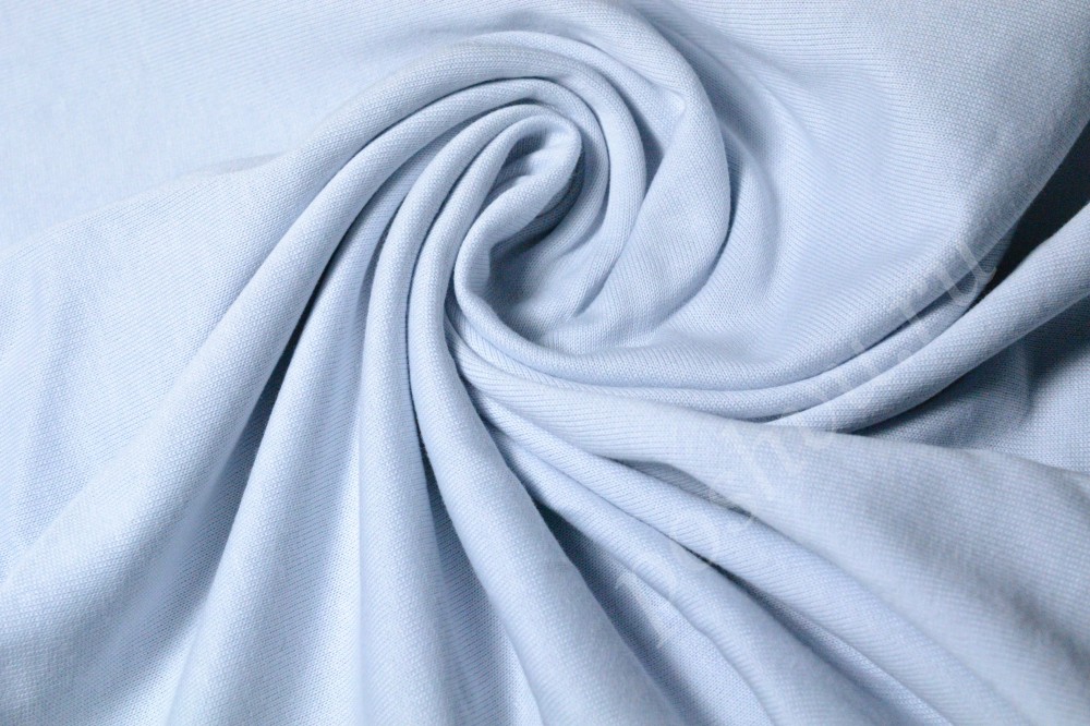 Ткань трикотаж бледно-голубого оттенка