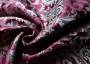 Костюмная ткань темно-пурпурного оттенка в белый вышитый узор