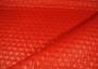 Курточная стеганая ткань Ромбы красного цвета