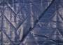 Курточная стеганая ткань Зиг-Заг темно-синего цвета