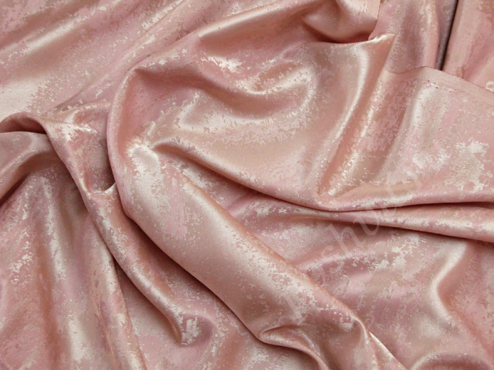 Портьерная ткань ФЛЕР компаньон разводы на розовом фоне