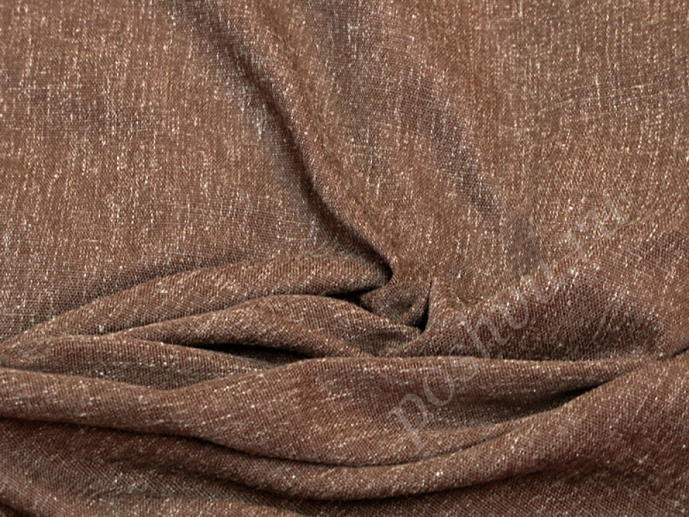 Портьерная ткань ЛИНО коричневого цвета