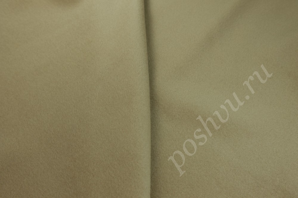 Ткань пальтовая песочного оттенка Prada