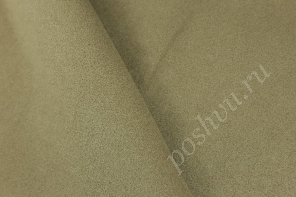 Ткань пальтовая серовато-песочного оттенка Max Mara