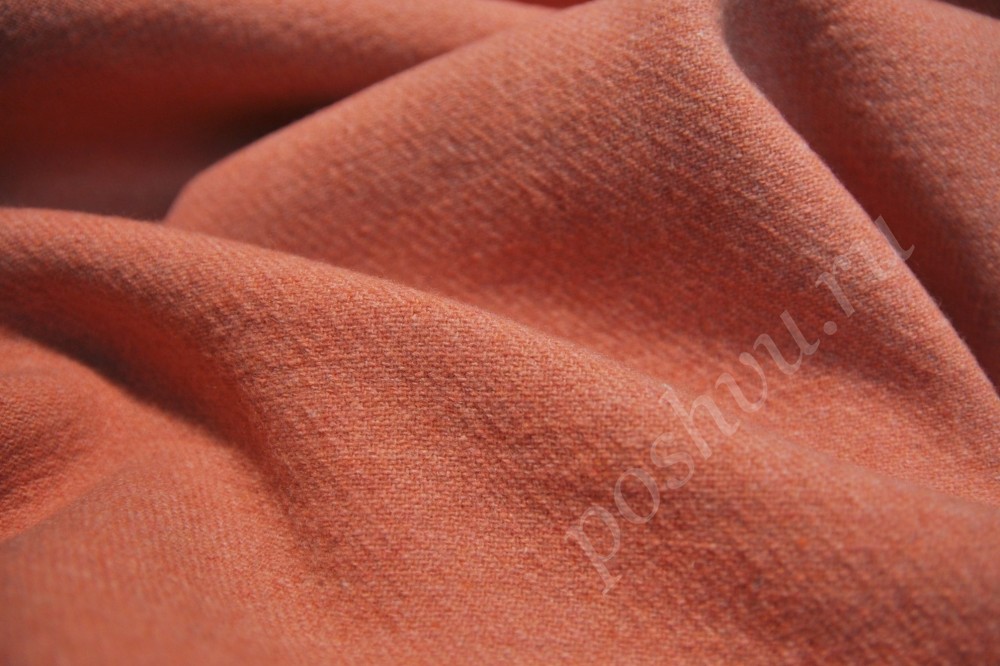 Пальтовая ткань лососевого оттенка