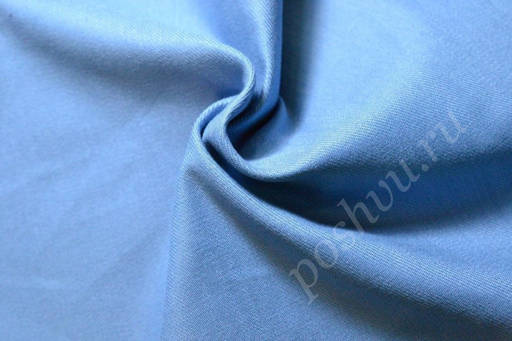 Костюмная джинсовая ткань нежно-голубого цвета