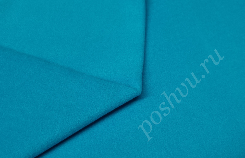 Пальтовая ткань бирюзового цвета, 470 гр/м2