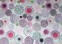 Мебельная ткань OUTDOOR TROPICANA графический принт шаров в розовом цвете (раппорт 30х20см)