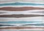 Мебельная ткань OUTDOOR TROPICANA коричнево-бирюзовые полосы поперек полотна (раппорт 23см)