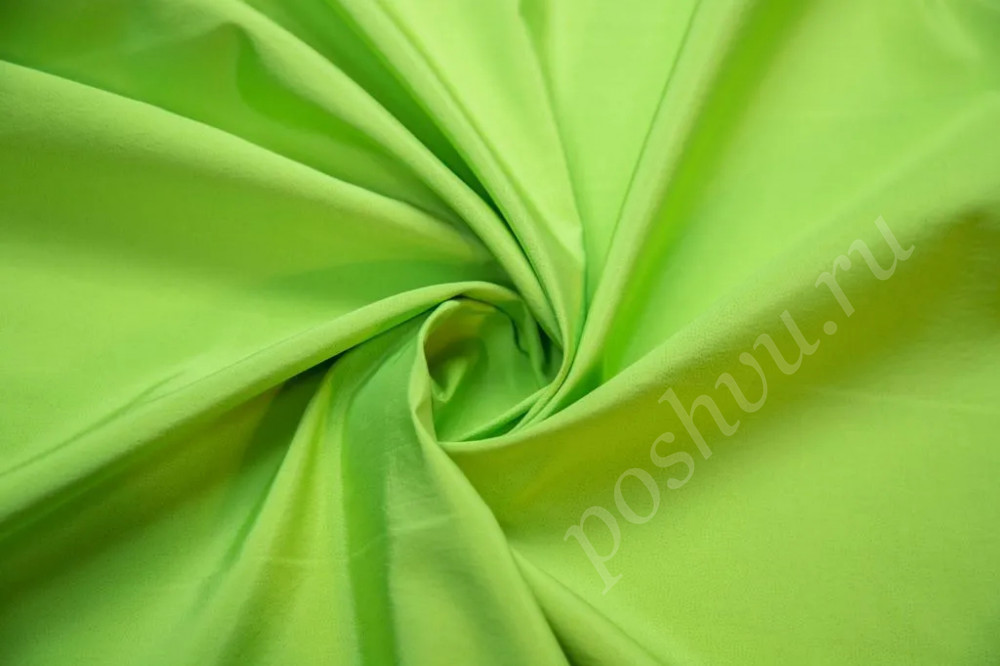 Курточная дублированная ткань неоново-зеленого цвета (178г/м2)