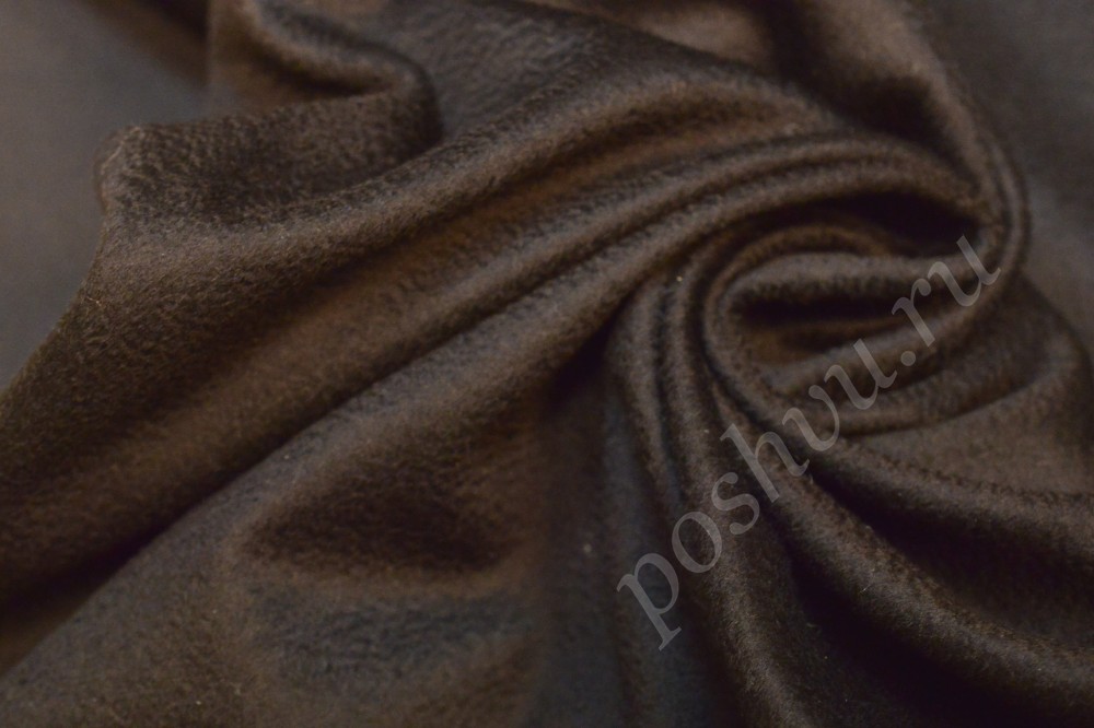 Ткань пальтовая шоколадного оттенка