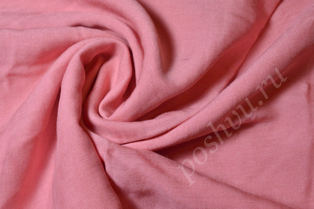 Ткань штапель нежно-розового оттенка
