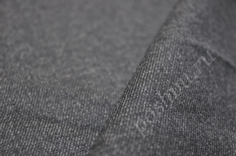 Пальтово-костюмная серо-черная ткань