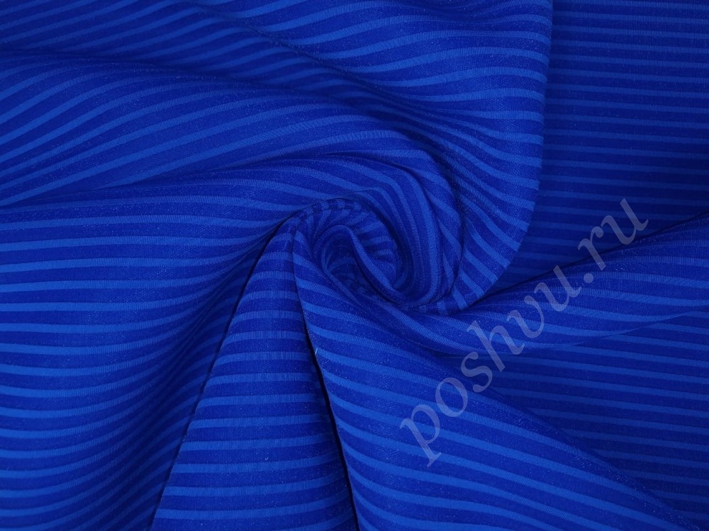 Ткань неопрен Stripe синего цвета