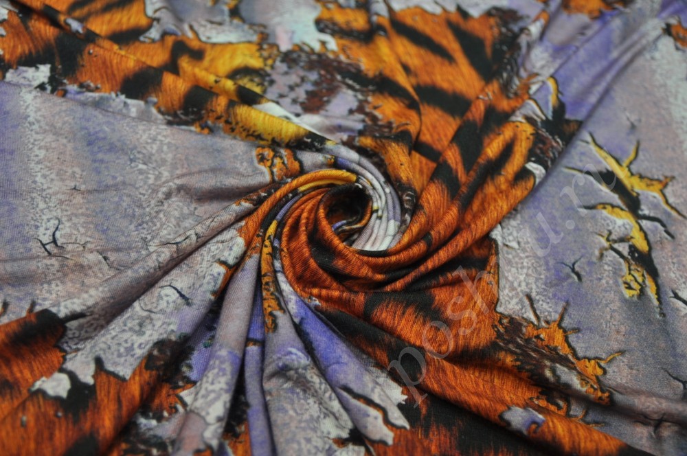 Трикотажная ткань с тигровым принтом