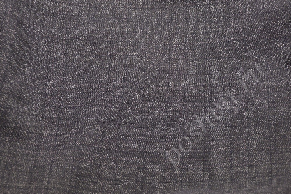 Ткань костюмная серого оттенка в рельефную клетку