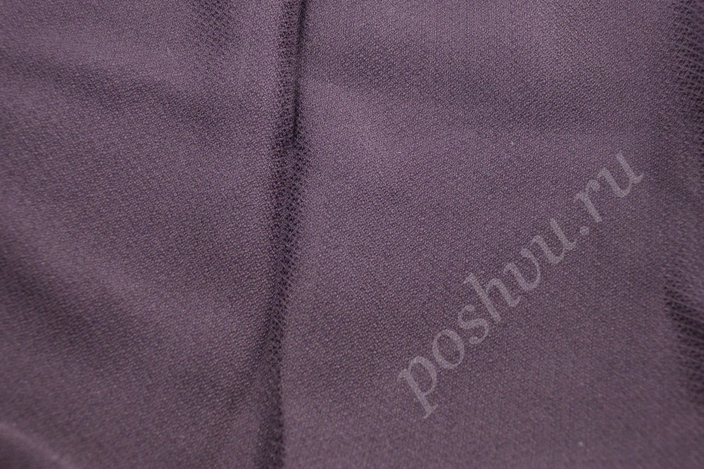 Ткань костюмная темно-фиолетового оттенка