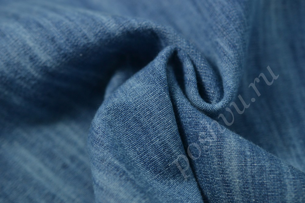 Костюмная ткань Голубой джинс