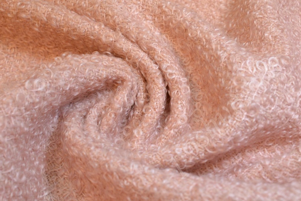 Ткань шерсть персикового оттенка