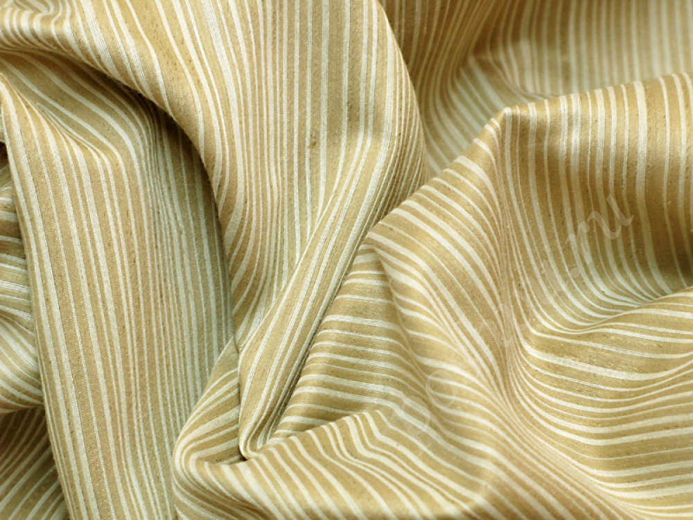 Портьерная ткань ВАРИО в полоску бежевого цвета