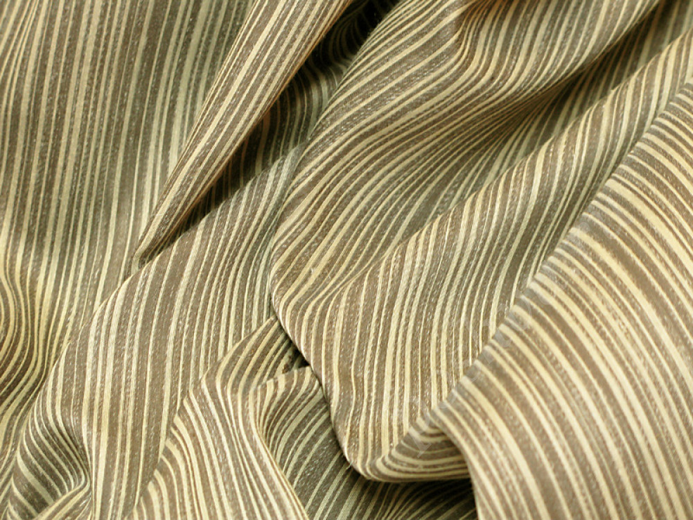Портьерная ткань ВАРИО в полоску песочного цвета