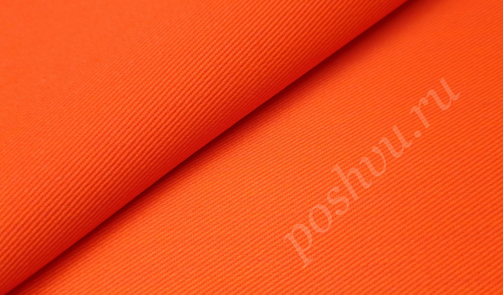 Техническая смесовая ткань оранжевого цвета
