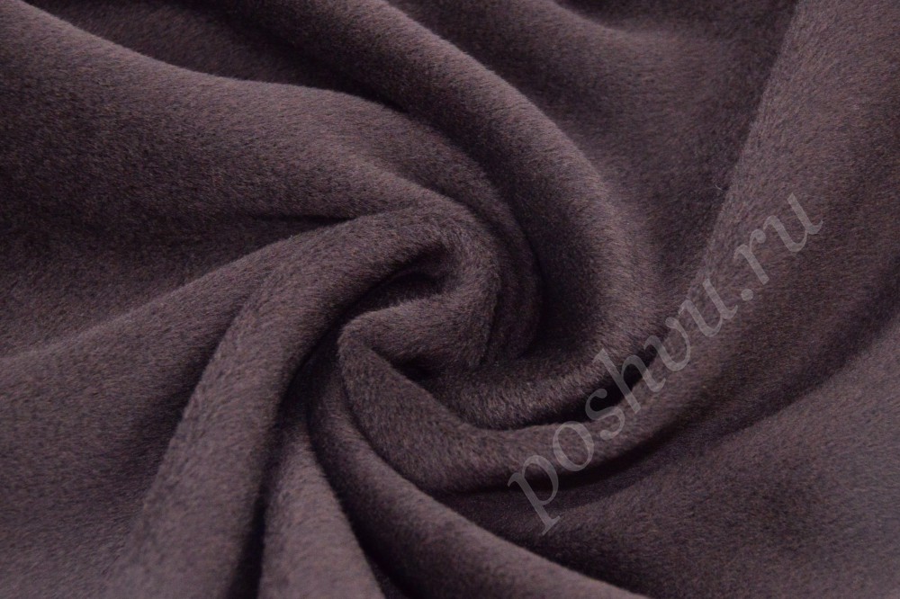 Эффектная кашемировая ткань насыщенного тёмно-серого цвета