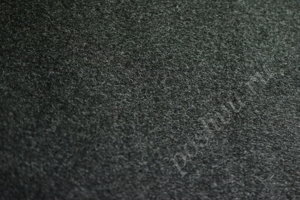 Пальтовая ткань черного цвета с белыми ворсинками