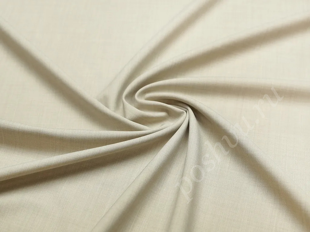 Костюмная двухсторонняя меланжевая ткань серо-бежевого цвета