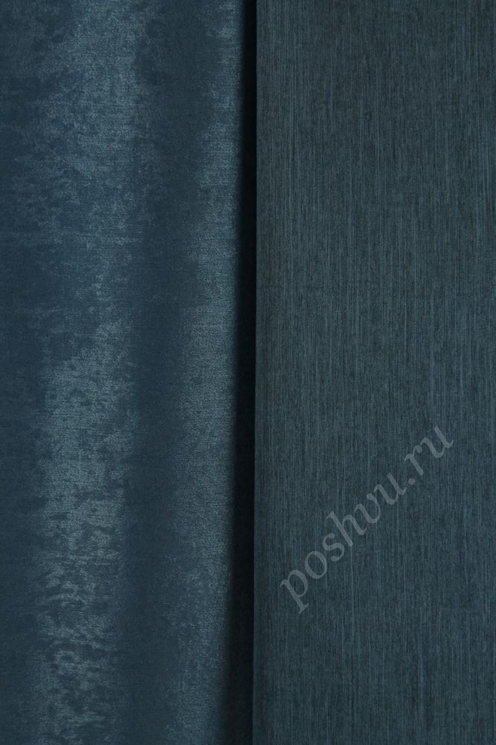 Портьерная однотонная ткань SOFIA Синего цвета