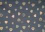 Мебельная ткань гобелен ARMONIA разноцветные сердечки на сером фоне