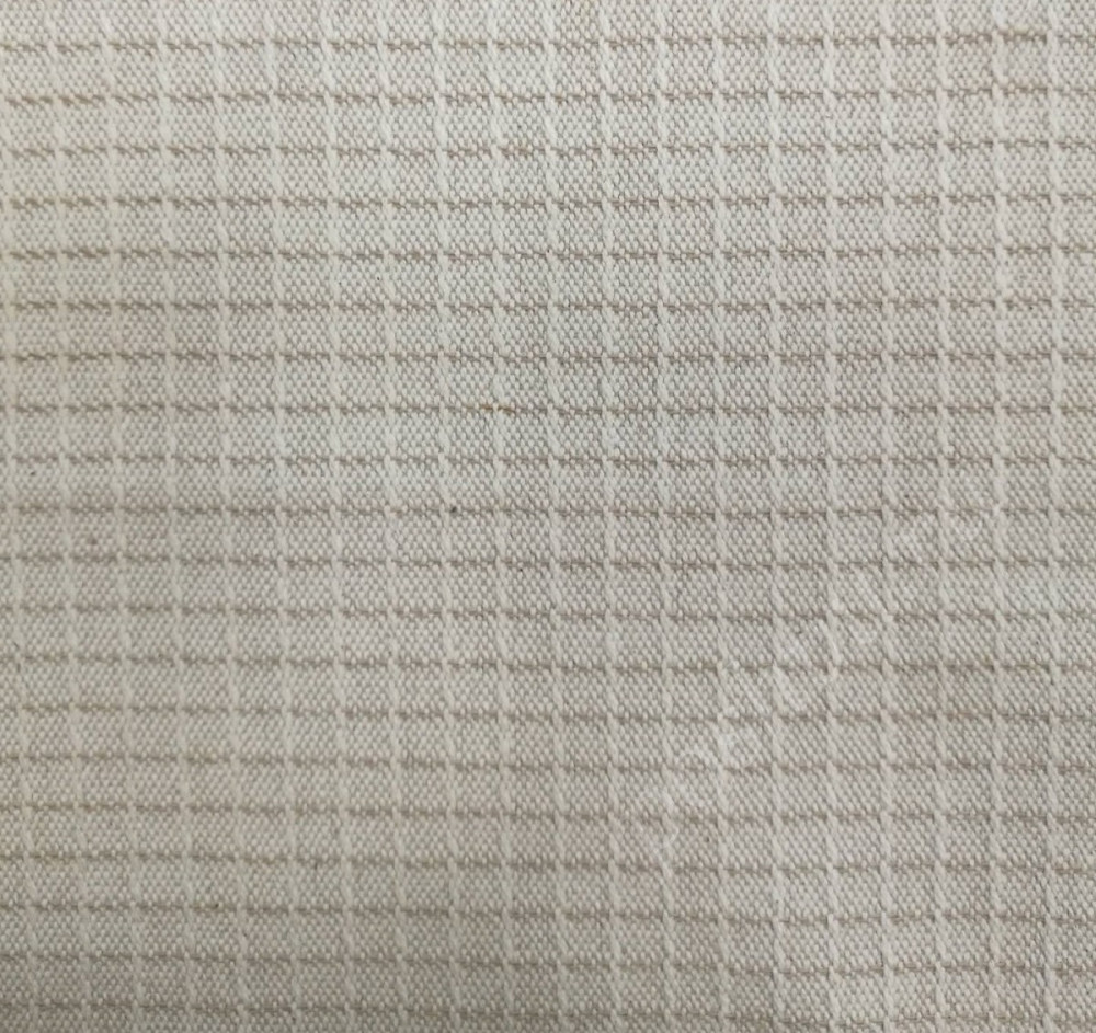 Мебельная ткань жаккард CUADRO палевая клетка (раппорт 0,75х0,75см)