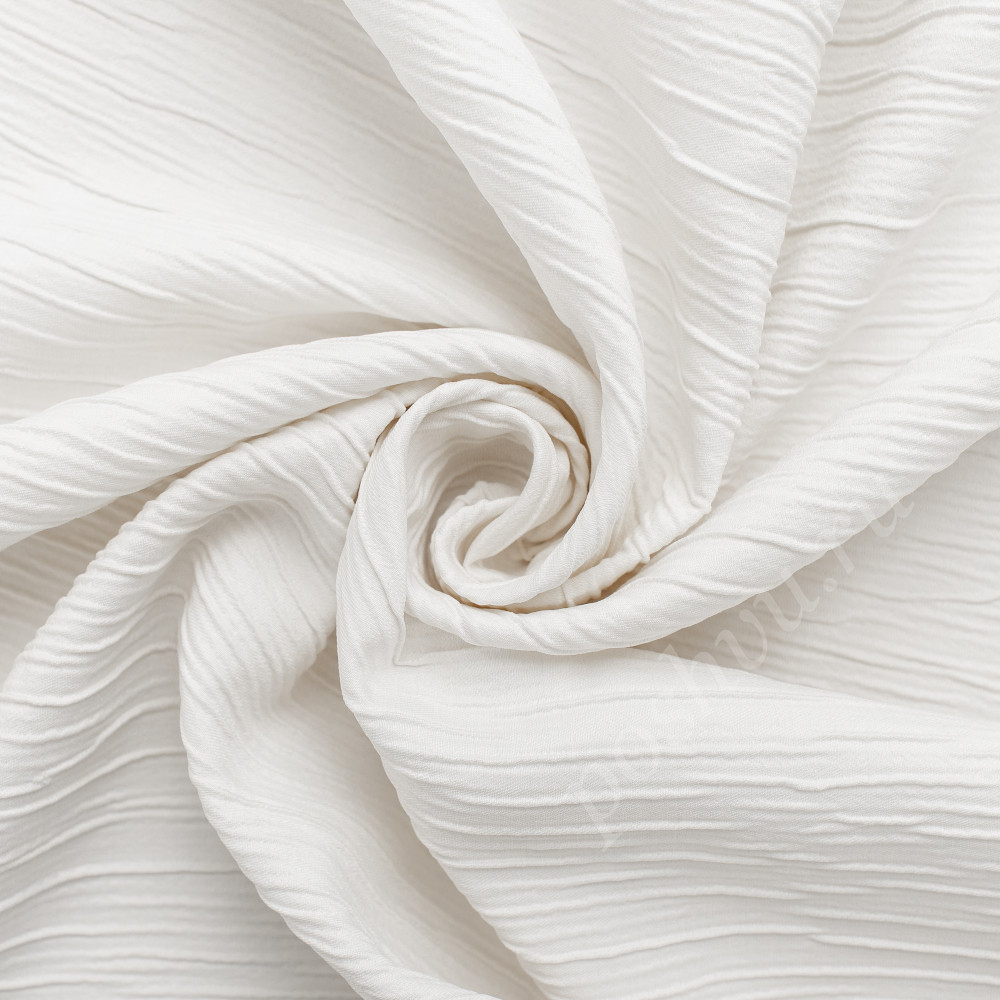 Портьерная ткань жаккард OTELLO жатка белого цвета, выс.300см