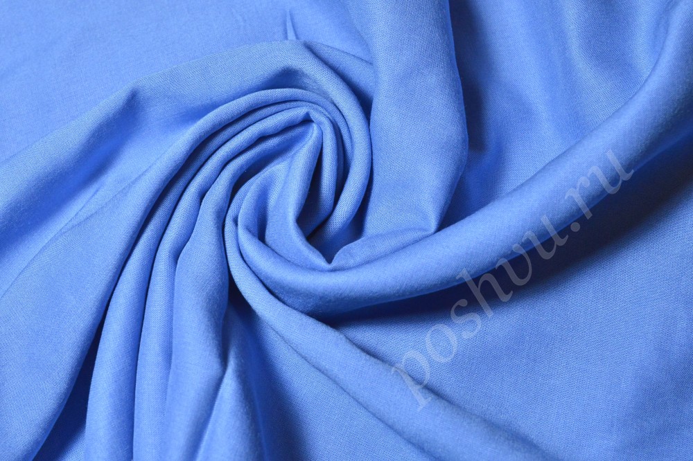 Штапельная ткань голубого цвета