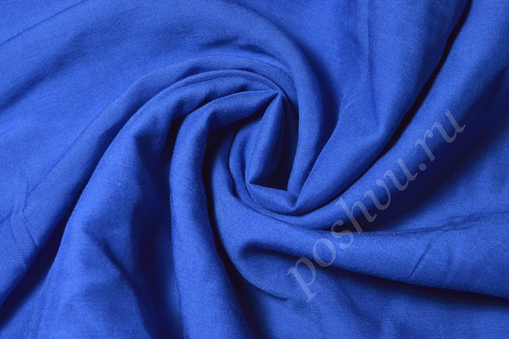 Штапельная ткань синего цвета