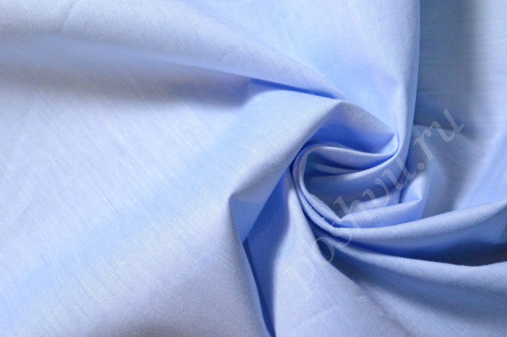 Ткань блузочная небесно-голубого оттенка