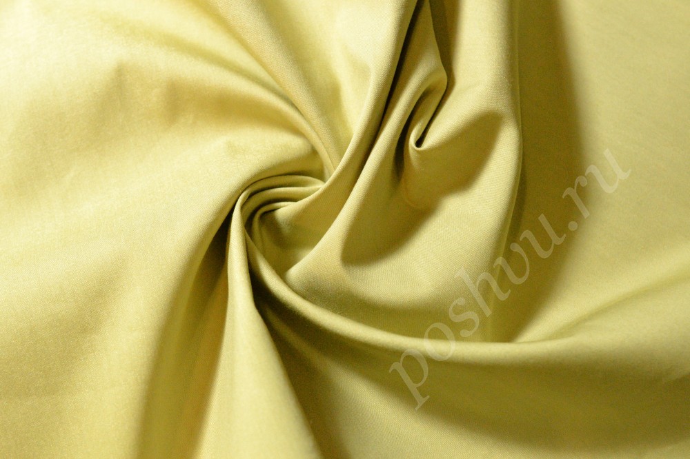 Ткань блузочная светло-желтого оттенка