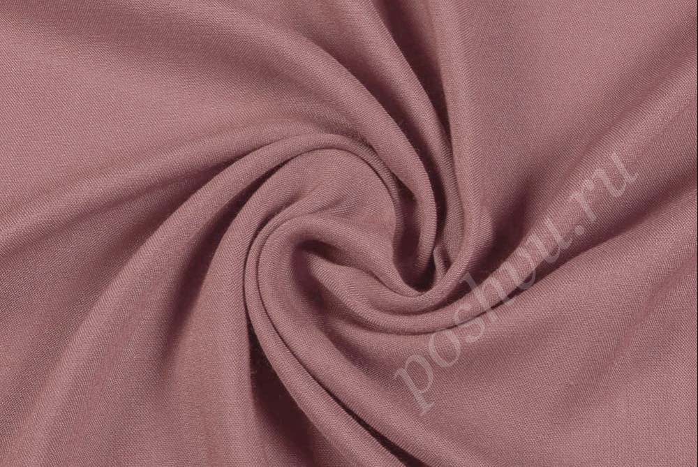 Штапель однотонный пыльно-розового цвета