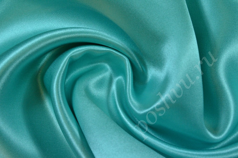 Ткань шелк бирюзового цвета