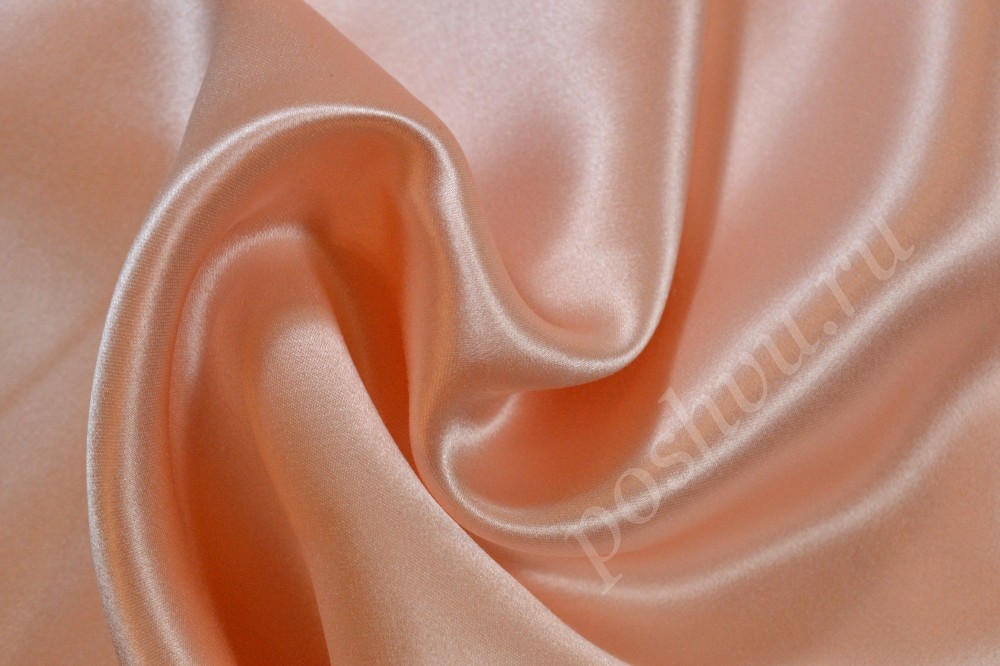 Ткань шелк персикового цвета