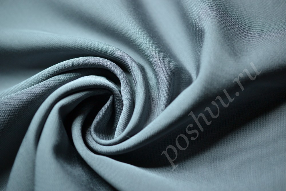 Ткань джерси стильного серого оттенка с голубым отливом
