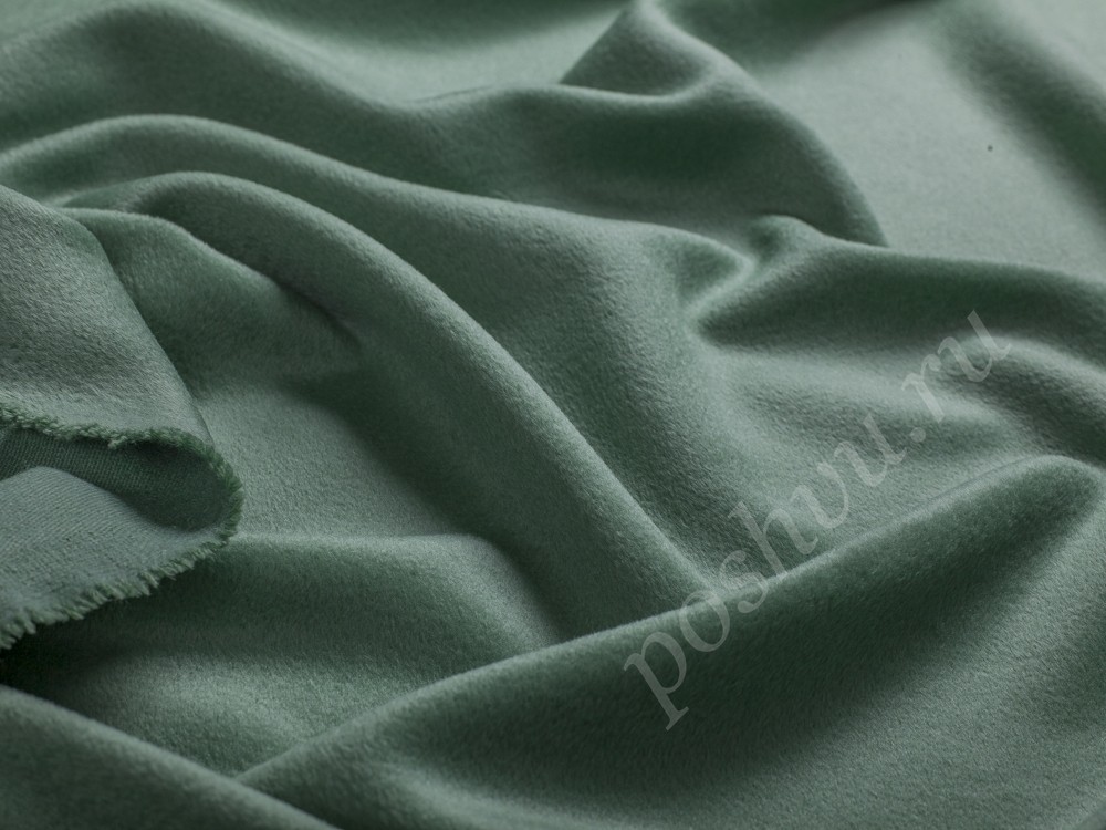Ткань Кашемир Loro Piana зеленого оттенка