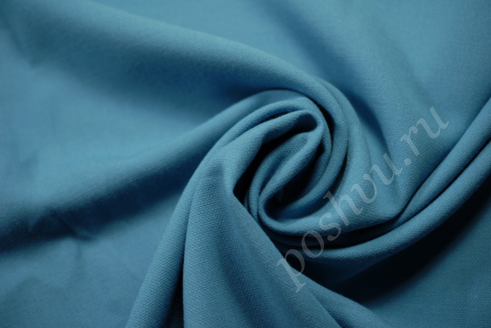 Ткань креп лаконичного синего оттенка
