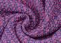 Эффектная шерстяная ткань из тёмно-розовых и синих нитей