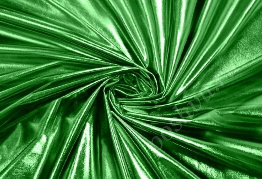Трикотаж Диско зеленого цвета