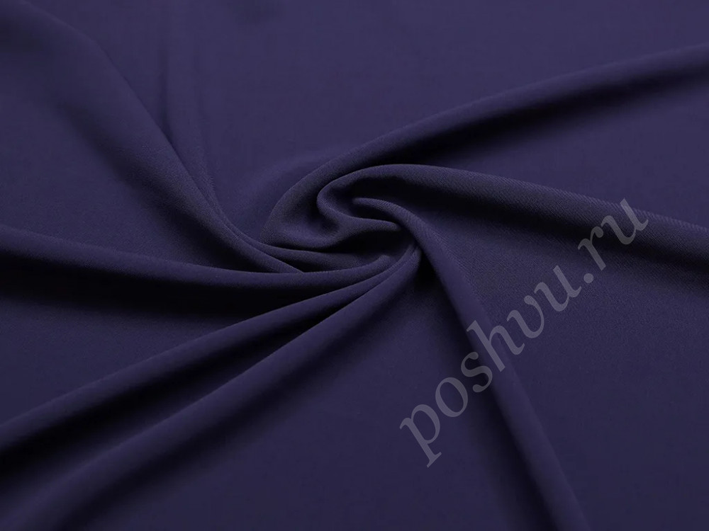 Плательная ткань Кади фиолетового цвета